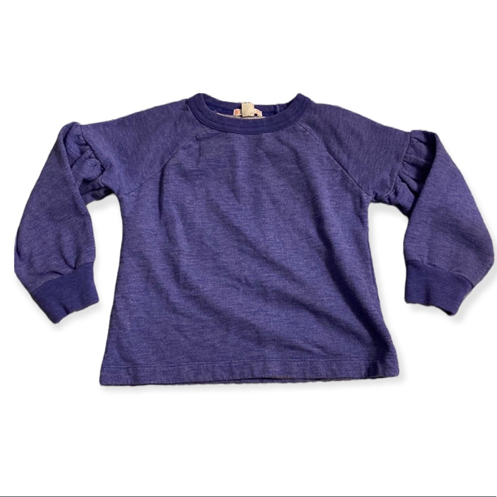 Crewcuts Girls Purple Balloon Sleeve Top Size 4-5